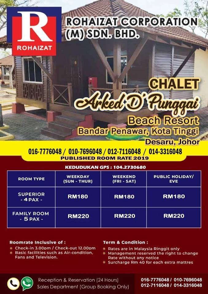 Chalet Arked D’Punggai Beach Resort