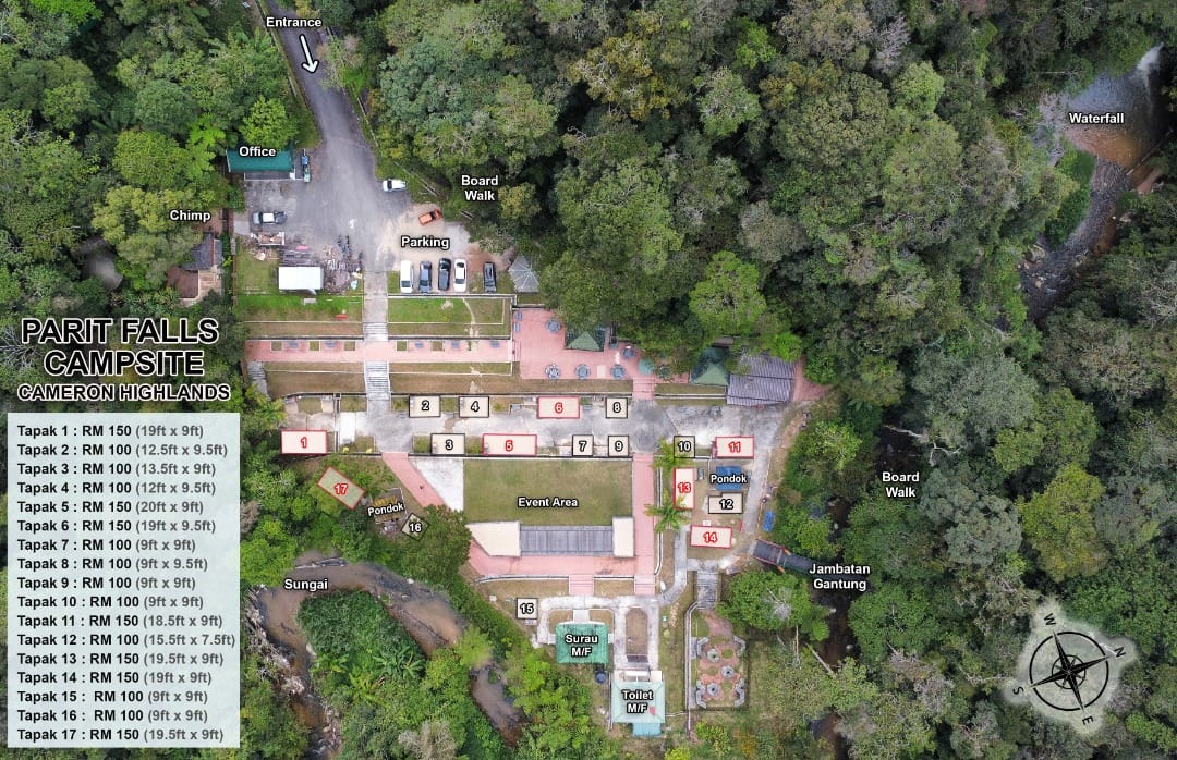 Parit Falls Campsite Cameron Highland